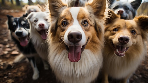 Border collie in natura