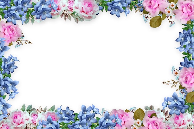 Bordo del fiore Cornice di sfondo Sfondo di fiori Cornice floreale di sfondo