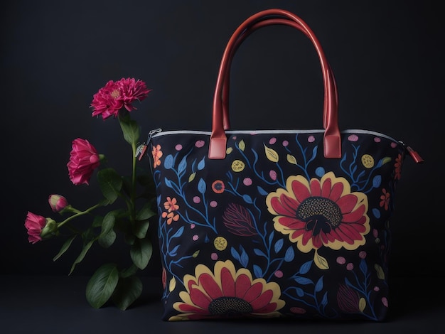 borsa con i fiori