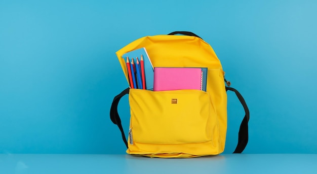 borsa da scuola gialla per bambini