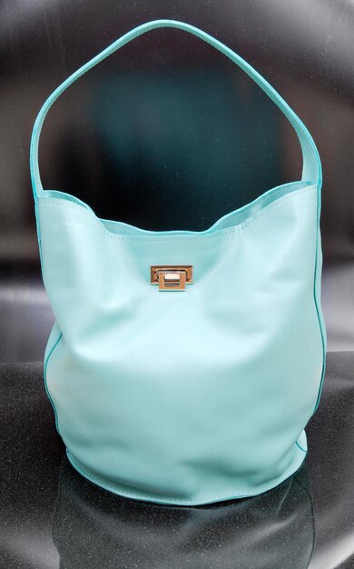 Borsa donna in pelle blu