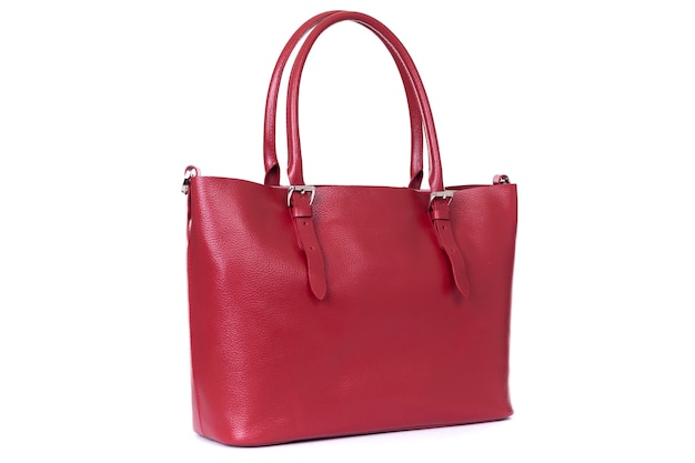 Borsa in pelle da donna elegante rossa