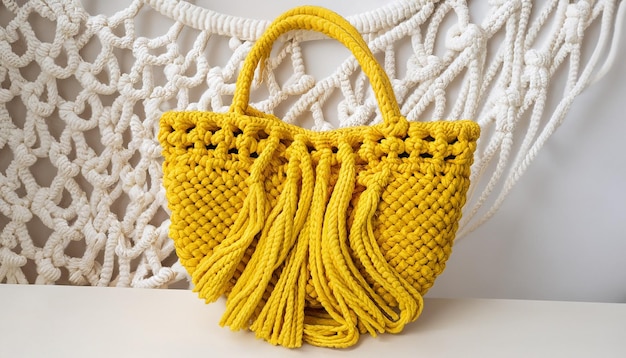 Borsa rossbody in cotone macrame fatta a mano Borsa eco per donne in corda di cotone Borsa in stile scandinavo