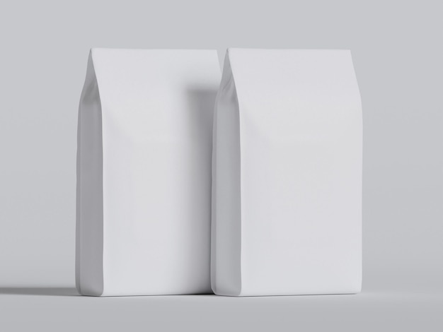Borse bianche per la spesa 3D