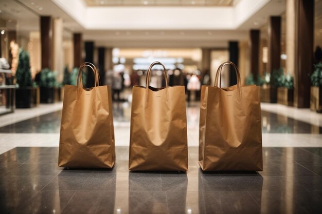 borse per la spesa in un centro commerciale