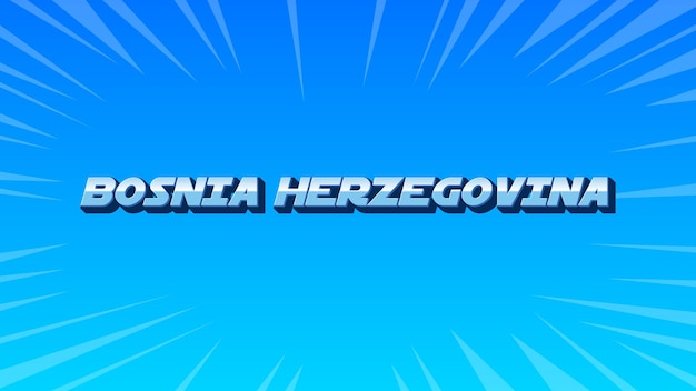 Bosnia-Erzegovina 3D Testo blu