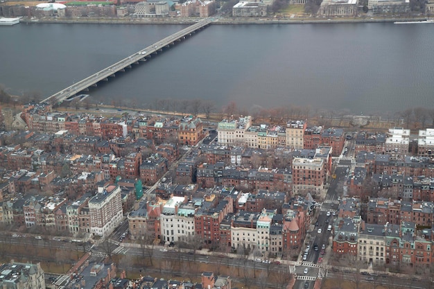 Boston MA USA 26 gennaio 2017 Boston vista da sopra la vista aerea del Prudential Building