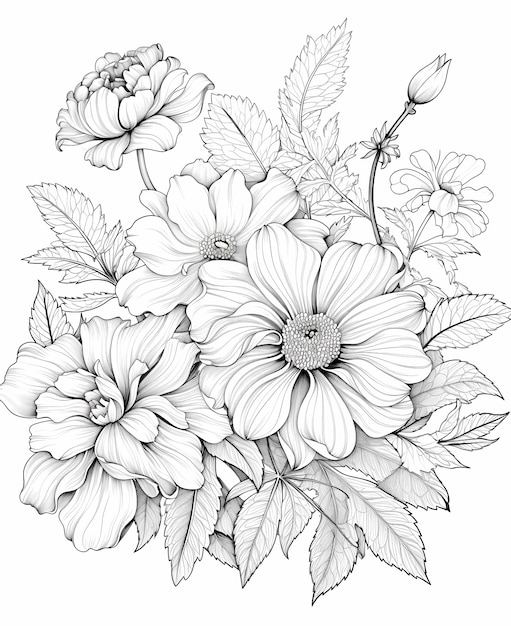 Botanical Bliss Un libro da colorare per adulti con squisiti disegni floreali