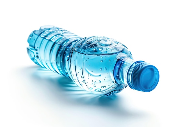 Bottiglia d'acqua isolata su sfondo bianco