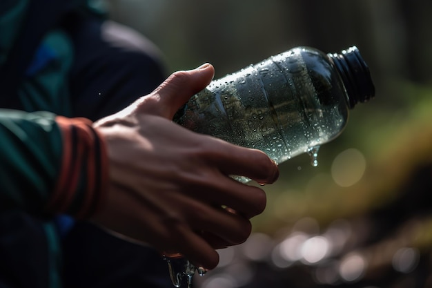 Bottiglia d'acqua riutilizzabile per il turismo e lo sport generativo ai