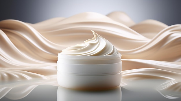 bottiglia di crema cosmetica isolata rendering 3D