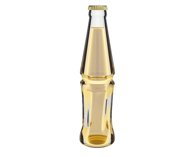 Bottiglia di vetro bianco trasparente realistico