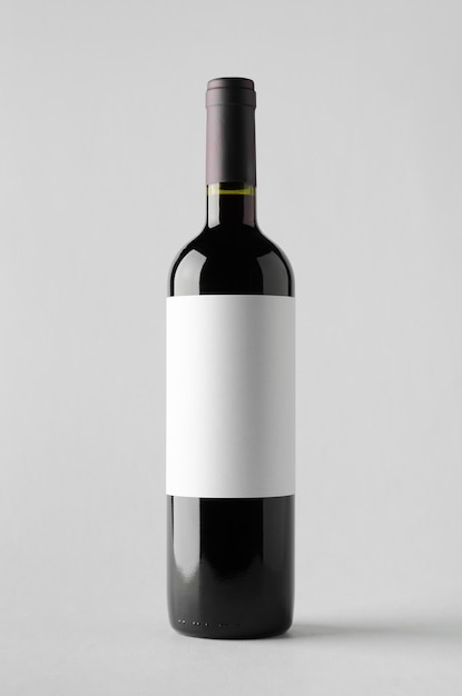 Bottiglia di vino MockUp etichetta vuota