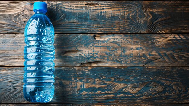 Bottiglia per bere trasparente e portatile che simboleggia l'idratazione e la comodità
