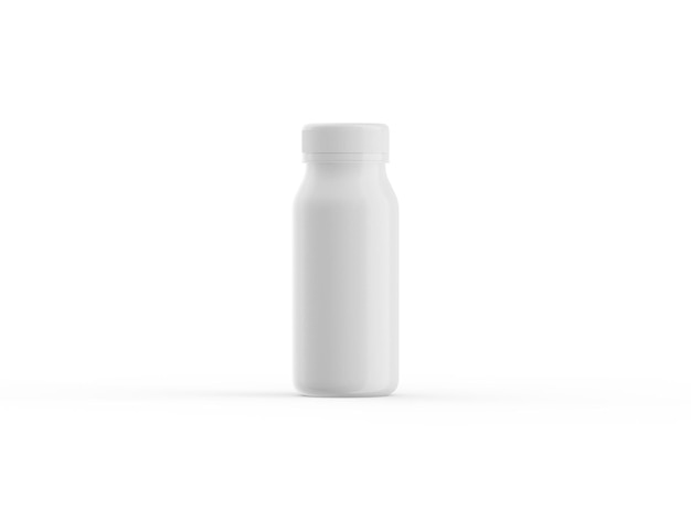 Bottiglia per bevande allo yogurt su sfondo bianco