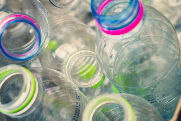 Bottiglie di plastica riciclaggio concetto di sfondo