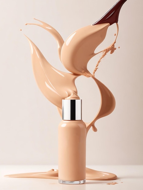 Bottolo di make-up liquido con splash di crema cosmetica