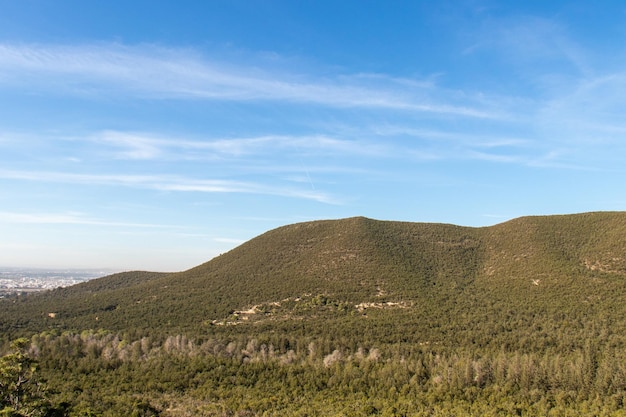 Boukornine paesaggio di montagna in Boukornine Tunisi Tunisia