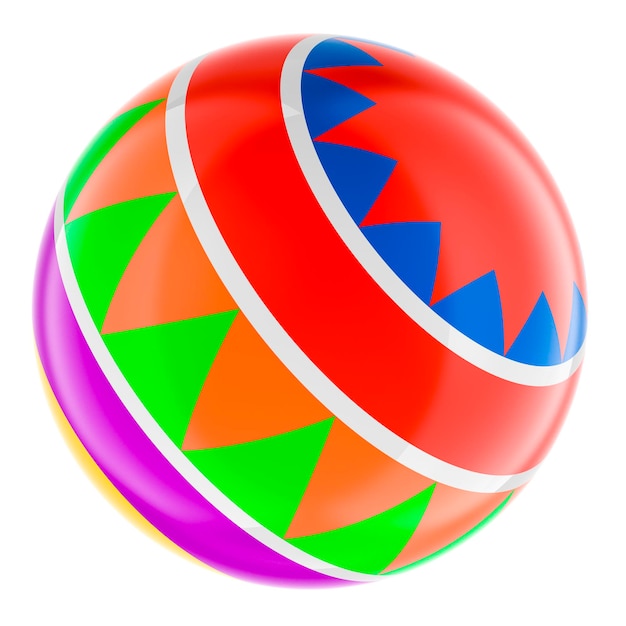 Bouncy Ball per bambini palla gonfiabile in gomma rendering 3D.