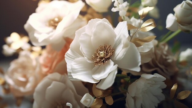 bouquet da sposa mazzo di fiori foto realistica