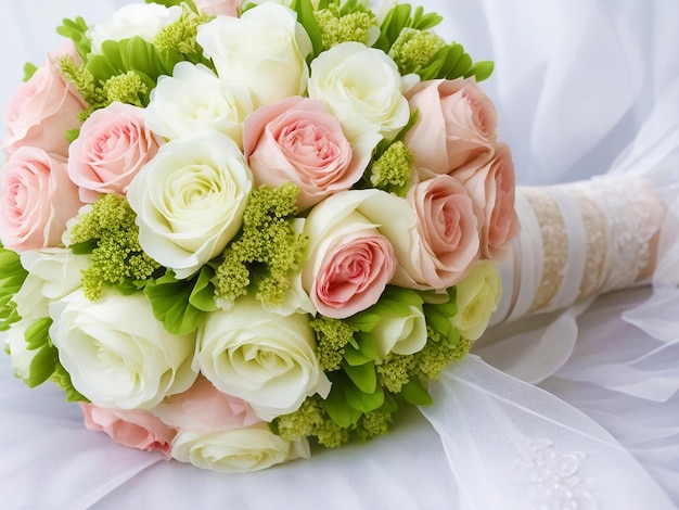 Bouquet da sposa mazzo di fiori generato dall'intelligenza artificiale