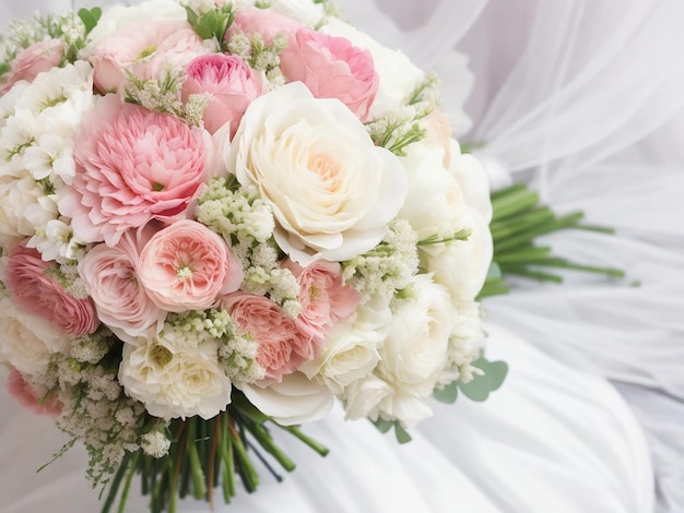 Bouquet da sposa mazzo di fiori generato dall'intelligenza artificiale