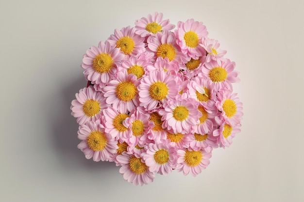 Bouquet di bellissimi fiori su sfondo bianco