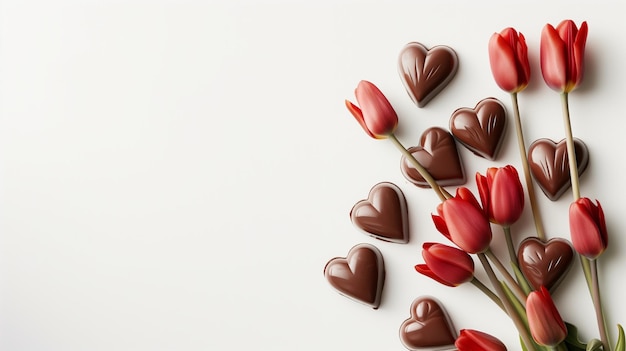 Bouquet di cuori di cioccolato