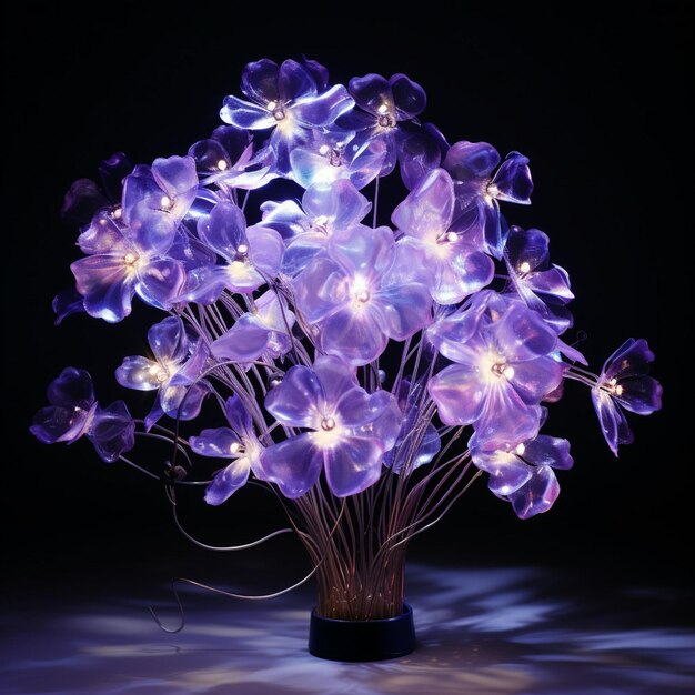 Bouquet di fiori a led viola