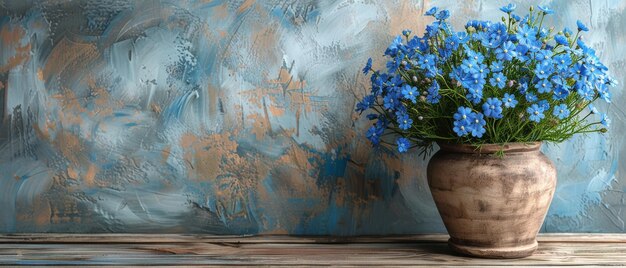 Bouquet di fiori con menotti una cornice fotografica bianca e una tavola di legno