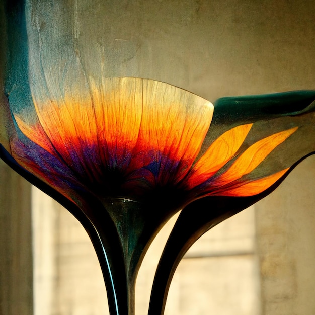 Bouquet di fiori d'arancio in silvervase alla luce del sole