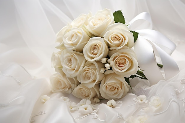 Bouquet di fiori da sposa in bianco