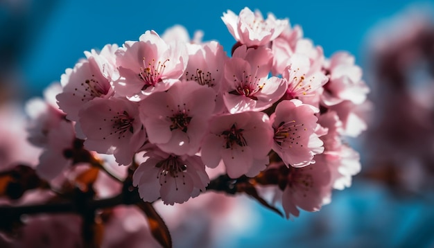 Bouquet di fiori di ciliegio vibrante natura decorazione romantica generata dall'intelligenza artificiale