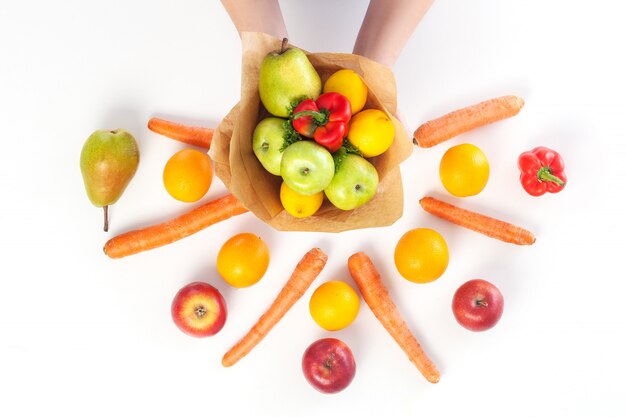 bouquet di frutta e verdura