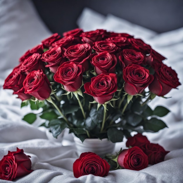 bouquet di rose rosse con un bouquet di fiori bouquet di rosse rosse with a bouquet of flowers