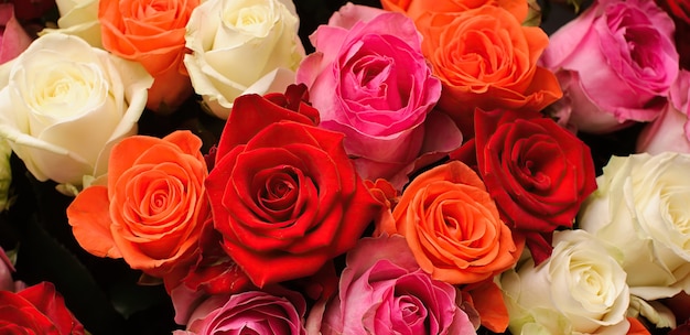 Bouquet di rose rosse e bianche