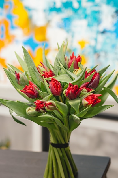 Bouquet di tulipani rossi
