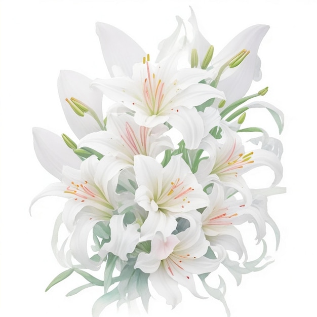 Bouquet floreale colorato di fiori botanici per anniversario di matrimonio isolato su sfondo bianco