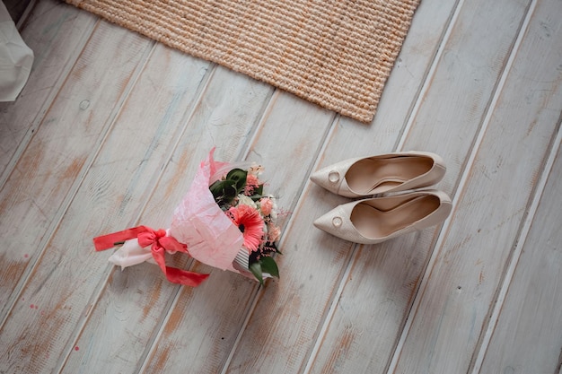 bouquet scarpe anelli set da sposa