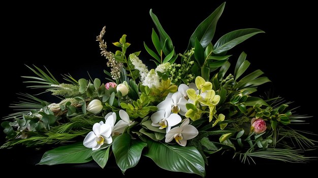 Bouquet tropicale e floreale