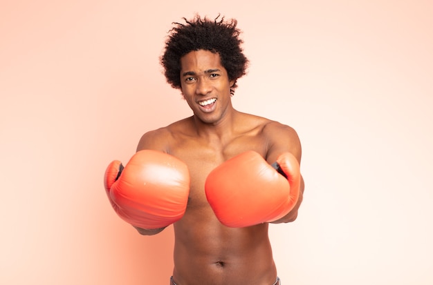 Boxe uomo afro nero