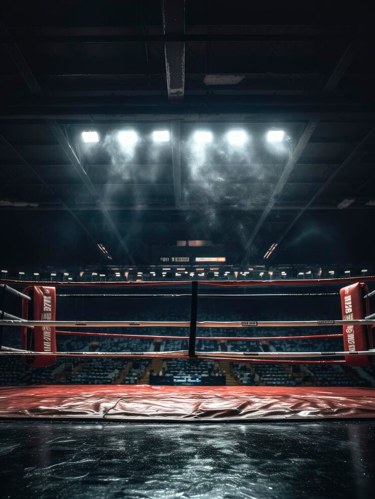 Boxing champions training ring