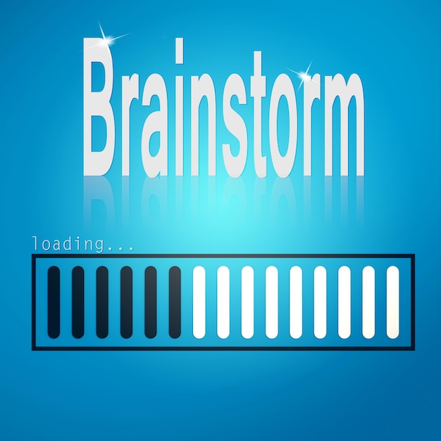 Brainstorm barra di caricamento blu