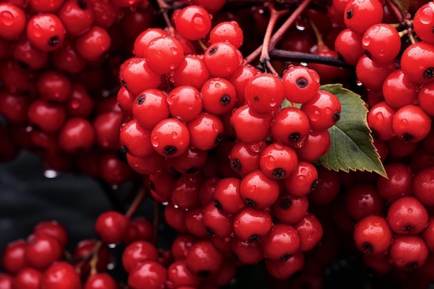 Branca di bacche rosse viburnum caduta Generare Ai