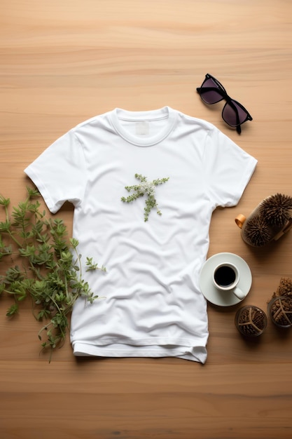 Brand Identity Display TShirt Mockup per l'applicazione di logo Generative AI