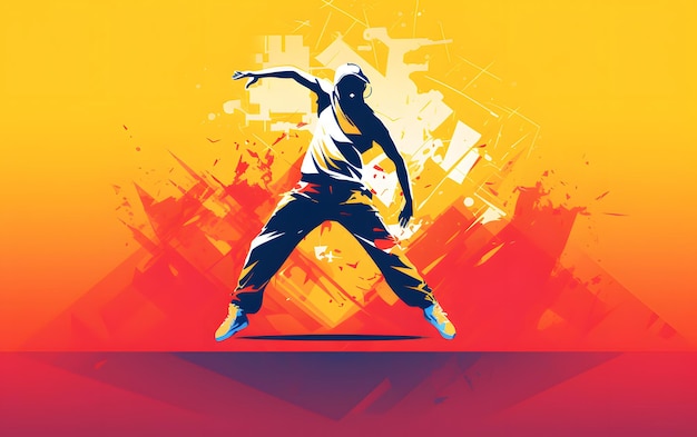 break dance giochi olimpici sport con copia spazio sfondo danza di strada