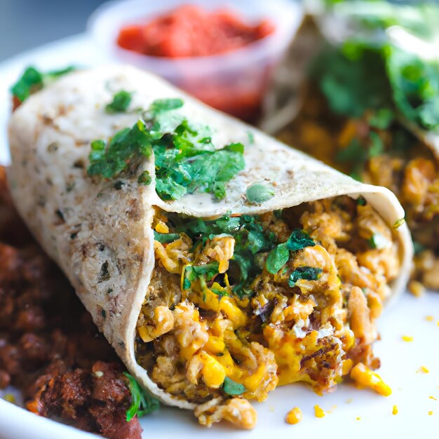 Breakfast Burrito con Tofu Scramble