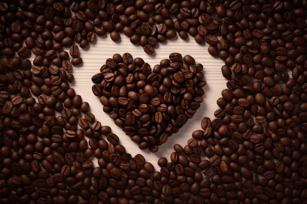 Brewed Love Fagioli di caffè a forma di cuore simbolo di affetto per il caffè