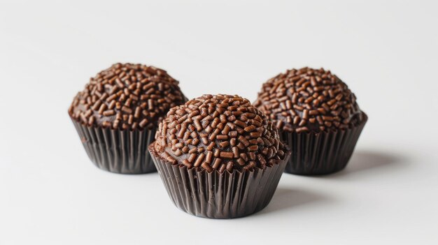 Brigadeiro su uno sfondo bianco isolato Immagine