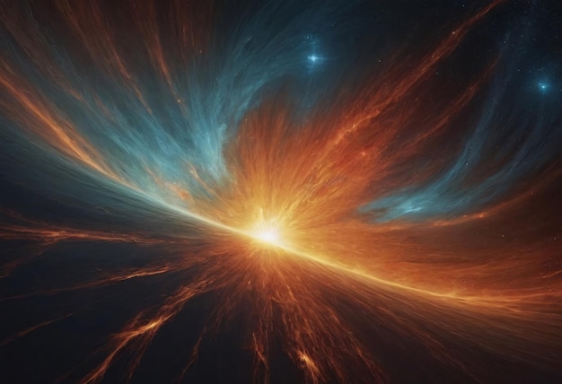 Brillante esplosione cosmica che illustra una supernova nell'universo lontano